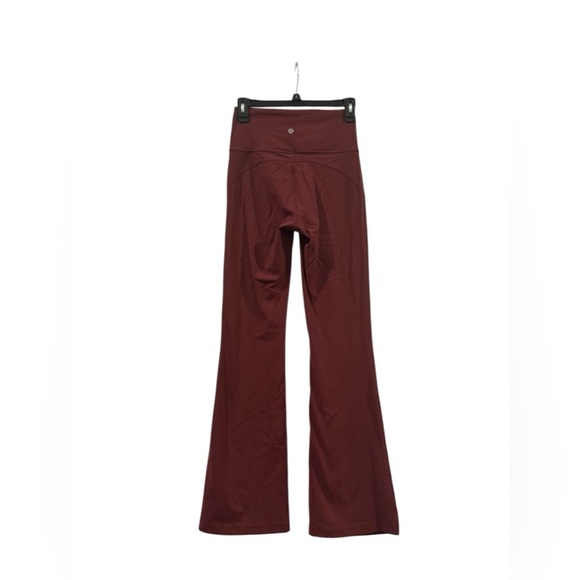 Women's Lululemon Groove Nulu Super High Rise Maroon Flared Leggings: Size 6 - Picture 2 of 7